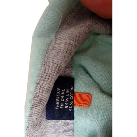 Tommy Bahama Men’s Linen Long Sleeve Shirt Sea Glass Breezer Size L - Picture 7 of 12